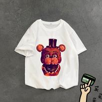 Five Nights At Freddys T-shirts Game FNAF Women Men Short Sleeves Casual Tops Anime Clothing Summer Oversize Clothes Adult Tees S