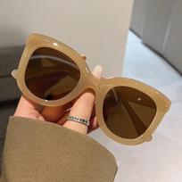 Trendy Oversized Butterfly Cat Eye Sunglasses for Women Fashion Colorful Designer Shades Popular Brand Eyewear MULTI brown