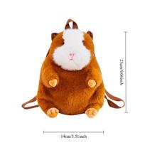 Mielas animacinis jūrų kiaulytės pliušinis kuprinė minkštos pliušinės gyvūnų lėlės Kawaii kiaulytės pliušiniai žaislai krepšys vaikiška kuprinė moteriška rankinė