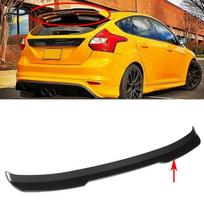 Ford Focus MK3 Rear Spoiler: Carbon Fiber ST Sport Blade Wind Deflector for 12-18 Models. Bright Black