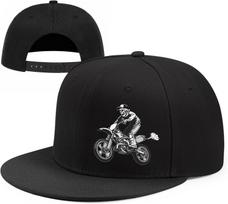 Skeletas Motokroso Rider Snapback Kepuraitė Poliesterio Plokščias Snapas Trucker Kepurė Lauko Reguliuojami Galvos Apdangalai One Size