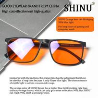 SHINU Red Lens Blue Light Blocking Glasses for Men Protect Eyes from Digital Strain Improve Sleep Quality