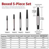 1/5/6PCS Screw Remover Extractor Drill Bits Guide Plumbing Pipe Screw Rusty Broken Studs Bolt Head Damaged Screw Remover Tool