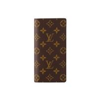LOUIS VUITTON Brazza klasikinė sena gėlė kriauklės tipo atidarymas ir uždarymas ilgas drobės kortelių laikiklis piniginė moteriško stiliaus ruda One Size-Gift Set(Basic Set+Box+Shopping Bag) ruda