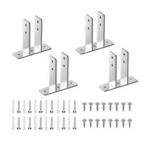 Urinal Partition Brackets Carbon Steel Bathroom Partition Bracket Hardware with Mounting Screws Heavy Duty Urinal Brackets 4pcs