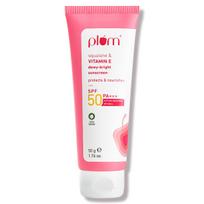 Plum Squalane & Vitamin E Dewy-Bright Sunscreen SPF 50 PA+++ For All Skin Types Lightweight 50 G
