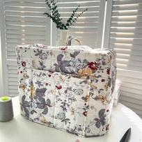 Gėlėta siuvimo mašinos apsauga, dygsniuota apsauga nuo dulkių, Boho, dekoratyvinė, amatų kambario siuvimo reikmenų organizatorius Style A