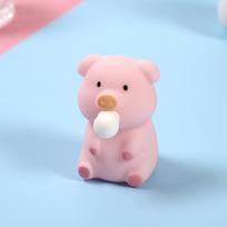 Mielas pūstukas su kiaulyte, anti-streso minkštas žaislas, gyvūno iškrovimo kamuoliukas, dekompresinis sensorinis Fidget žaislas suaugusiems, vaikams, vakarėlio dovanėlės šviesiai rausvos spalvos