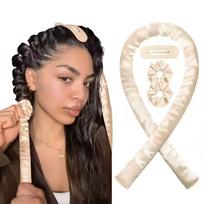 Non-Toxic Heatless Curling Ribbon No Heat Hair Curler Silk Hair Rollers For Overnight Waves Headband Styling Tool For Women