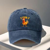 Juokinga vištos beisbolo kepurė  Reguliuojama snapback kepurė su FCawF vištos grafika Lengva  Kvėpuojanti lauko reikmėms One Size