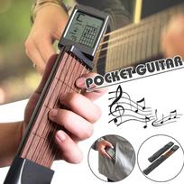 Kišeninis gitaros akordo treniruoklis Solo Six Nešiojama gitara su ekranu Mankštinimo instrumentas Gitaros priedai Įranga