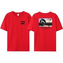 Wave New Men's Summer Billa-bong T-shirt 100% Oversized Cotton Double Sided Printing High Quality Casual Top Tees Female Male Clothing 4XL