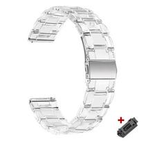 Resin Transparent Band For Huawei Watch GT5/4 GT3/5pro 46mm For Samsung Galaxy Watch 6 3 45mm Gear S3 Lady Strap for Seiko 22mm 22mm