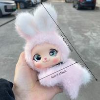 Mielas vinilinis zuikio lėlės pliušinis žaislas minkštas kawaii gulintis zuikio pliušinis žaislas vaikams suaugusiems dovanos namų puošmena poros dovanos white