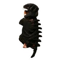 Realistiškas vaikų dinozauro skeleto kostiumas 3D pliušinis aprangas su užtrauktuku nugaroje Įsivelkamas stilius Dinozaurų apranga Helovino vakarėliui Cosplay 80 cm pilka
