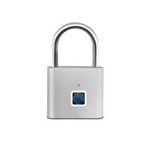 Išmanusis atrakinamas piršto atspaudu spynos užraktas, įkraunamas per USB, piršto atspaudo užraktas, vandeniui atsparus durų užraktas, atrakinimas 0,2 sek., saugus užraktas namams juoda
