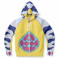 „Digimon Gabumon“ to paties stiliaus užtrauktuku užsegamas gobtuvas „Cosplay“ animacinių filmukų anime megztinis laisvalaikio spausdinimui ilgomis rankovėmis su gobtuvu gatvės apranga S