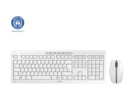 CHERRY Stream Desktop keyboard Mouse included Office RF Wireless QWERTZ German White