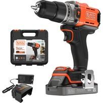 POWERCONNECT Akku-Schlagbohrschrauber BCD383D1XK, 18Volt (orange/schwarz, Li-Ionen Akku 2,0Ah, Koffer)