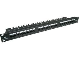 Alantec PK001 UTP cat.6 patch panel, 24 LSA ports with 1U 19 shelf