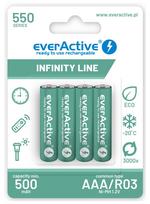 Rechargeable batteries everActive Ni-MH R03 AAA 550 mAh Infinity Line