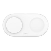 Belkin WIZ021VFWH - 2-in-1 wireless charging pad with Qi2 technology 15 W, white