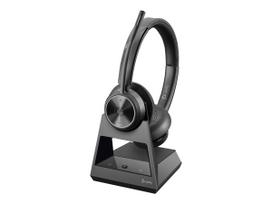 HP Inc. Poly Savi 7320 - Savi 7300 series - Headset - On-Ear - DECT - kabellos - USB-A über DECT-Adapter - Schwarz - UC-zertifiziert (8L545AA#ABB)