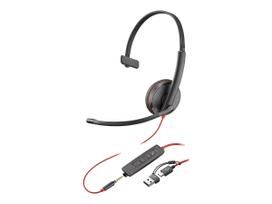 HP Poly Blackwire 3215 Monaural USB-C Headset +3.5mm Plug +USB-C/A Adapter (Bulk)