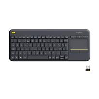 Logitech Wireless Touch Keyboard K400 Plus - Tastatur - drahtlos - 2.4 GHz - Schweizer - Schwarz