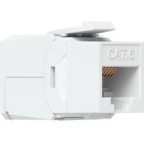 UBIQUITI CAT6 KEYSTONE JACK, 12-PACK. TOOLLESS KEYSTONE FOR TERMINATING A CAT6 ETHERNET JACK WITHOUT THE USE OF A PUNCH-DOWN OR CRIMPING TOOL
