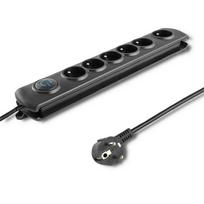 Qoltec 50172 surge protector Black 6 AC outlet(s) 230 V 5 m