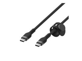 Cable BoostCharge USB-C/USB-C braided silicone 2 m, black