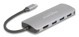 Delock 7 Port USB 10Gbps Hub und 4K HDMI Ausgang mit USB Type-C Anschluss und PD 3.0 90 Watt