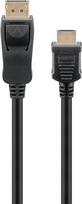 Goobay 3m, DisplayPort-auf-HDMI™-Adapterkabel 1.4, 4K@30Hz , vergoldete Kontakte