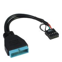 Inter-Tech - Interner USB-Adapter - 19-polige USB3.0-Stiftleiste (M) - 9-poliger USB-Header (W) - 15cm (USB / USB2.0 / USB3.0) - Schwarz (88885217)