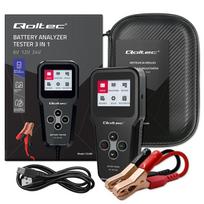 Qoltec 52489 Digital Battery Analyzer Tester 3-in-1 with LCD and multi-language 6V | 12V | 24V | 30Ah-200Ah