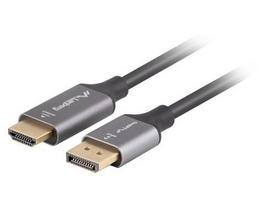 Lanberg CA-DPHD-20CU-0018-BK video cable adapter 1.8 m DisplayPort HDMI Type A (Standard) Black, Silver