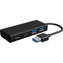 ICY BOX IB-HUB1426-U3 - USB 3.2 Gen 1 (3.1 Gen 1) Type-A - USB 3.2 Gen 1 (3.1 Gen 1) Type-A - USB 3.2 Gen 1 (3.1 Gen 1) Type-C - 5000Mbit/s - Schwarz - Aluminium - Kunststoff - 0,1 m (IB-HUB1426-U3)