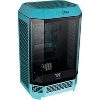 Thermaltake The Tower 300 - Micro Tower - mini ITX / micro ATX - Seitenteil mit Fenster (gehärtetes Glas) - keine Spannungsversorgung (PS/2) - Türkis - USB/Audio (CA-1Y4-00SBWN-00)