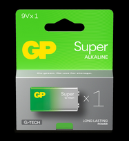ALKALINE BATTERY 6LR61 9V GP SUPER 1PCS.