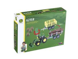 John Deere tractor for turning with 2 trailers