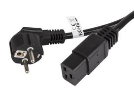 Turime | Cable power CEE 7/7 - IEC 320 C19 16A VDE 1.8M black | ITwork sandėlyje!