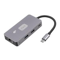 Adapter HUB USB C (7w1) HDMI USB SD/TF RJ45 (2500Mbps) PD