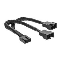 InLine Y-cable - Netzsplitter für Lüfter - 4-polig PWM (M) bis 2 x 4 pin PWM (W) - 15cm - Schwarz (33328Y)