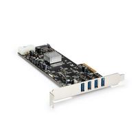 StarTech.com 4 Port USB3.0 SuperSpeed PCI Express Schnittstellenkarte mit 4 5Gb/s Kanälen und UASP - SATA/LP4 Strom - USB-Adapter - PCI Express x4 - USB3.0 x 4 (PEXUSB3S44V)