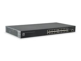 LevelOne GTL-2661 - Switch - 24 x 10/100/1000 + 2 x 10 Gigabit SFP+ - Desktop, an Rack montierbar