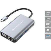 Conceptronic DONN21G Notebook-Dockingstation & Portreplikator Kabelgebunden USB 3.2 Gen 1 (3.1 Gen 1) Type-C Grau (DONN21G)
