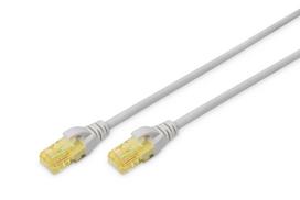 DIGITUS Patchkabel RJ45 U/UTP Cat6A 1.00m grau o. Hebelschu Polybeutel