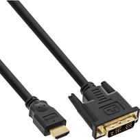 InLine - Videokabel - Single Link - HDMI / DVI - HDMI, 19-polig (M) - DVI-D (M) - 1,0m - abgeschirmt - (HDMI 1,3) - Schwarz (17661P)
