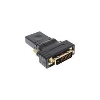 InLine - Videoanschluß - HDMI / DVI - DVI-D (M) - HDMI, 19-polig (W) - Schwarz - um 180 Grad drehbarer Anschluss (17660W)